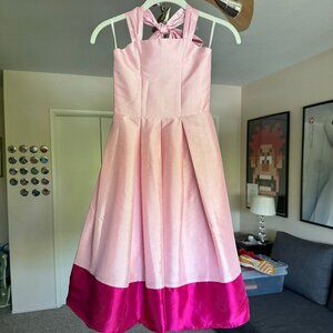 Girls Light Pink/Fuchsia Formal Dress